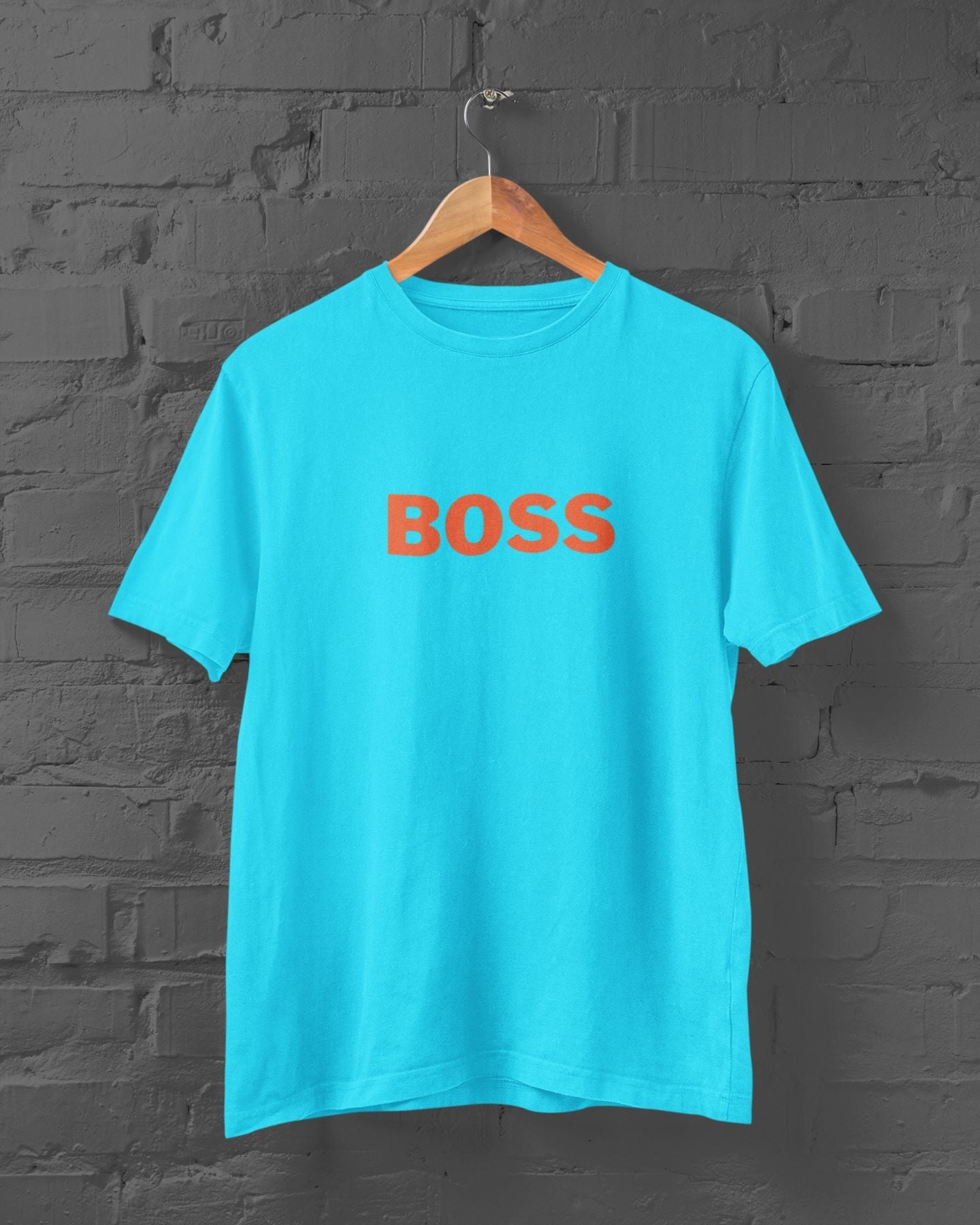 BOSS Half Sleeve T-shirt for Men Sky Blue