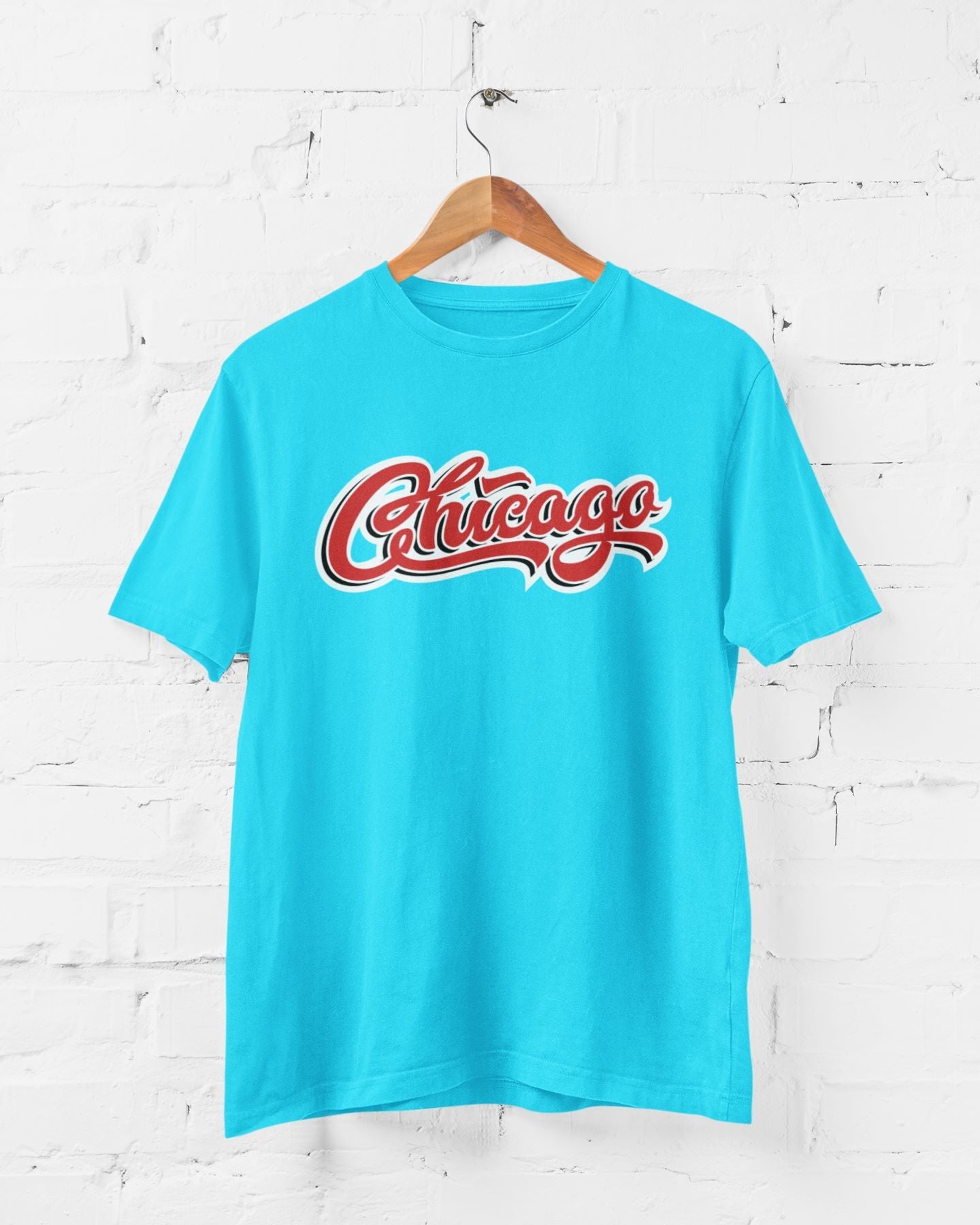 Chicago Half Sleeve T-shirt for Men Sky Blue