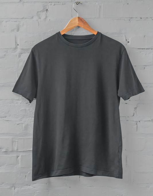 Steel Grey Half Sleeve T-shirt for Men