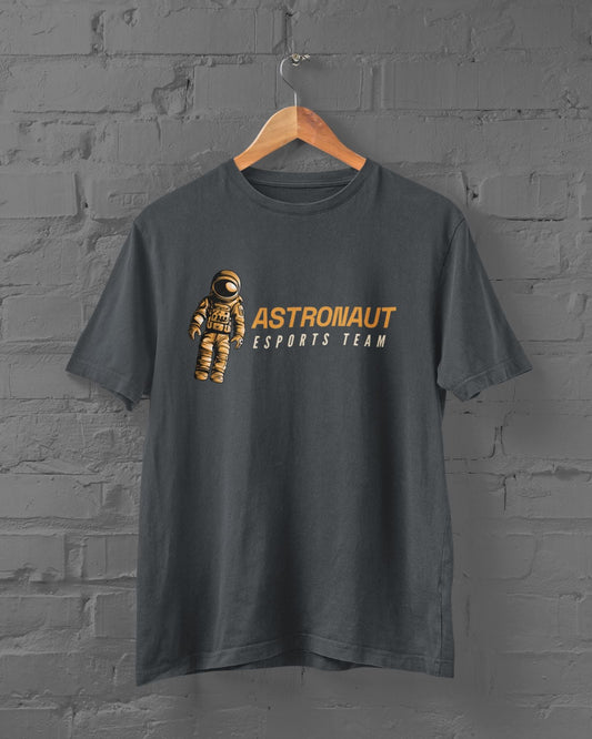 Astronaut Half Sleeve T-shirt for Men Steel Grey