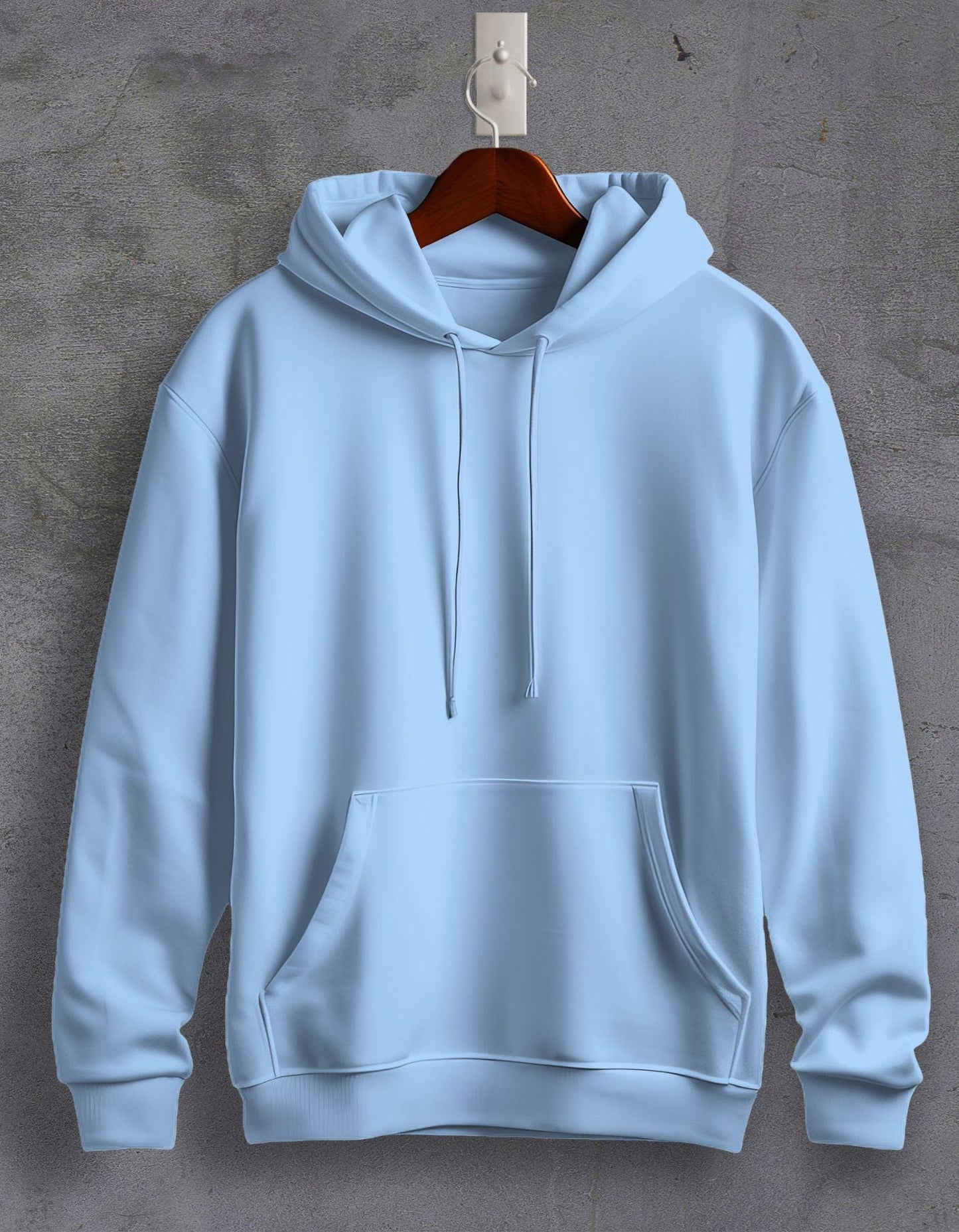 Baby Blue Plain Unisex Hoodie For Men/Women