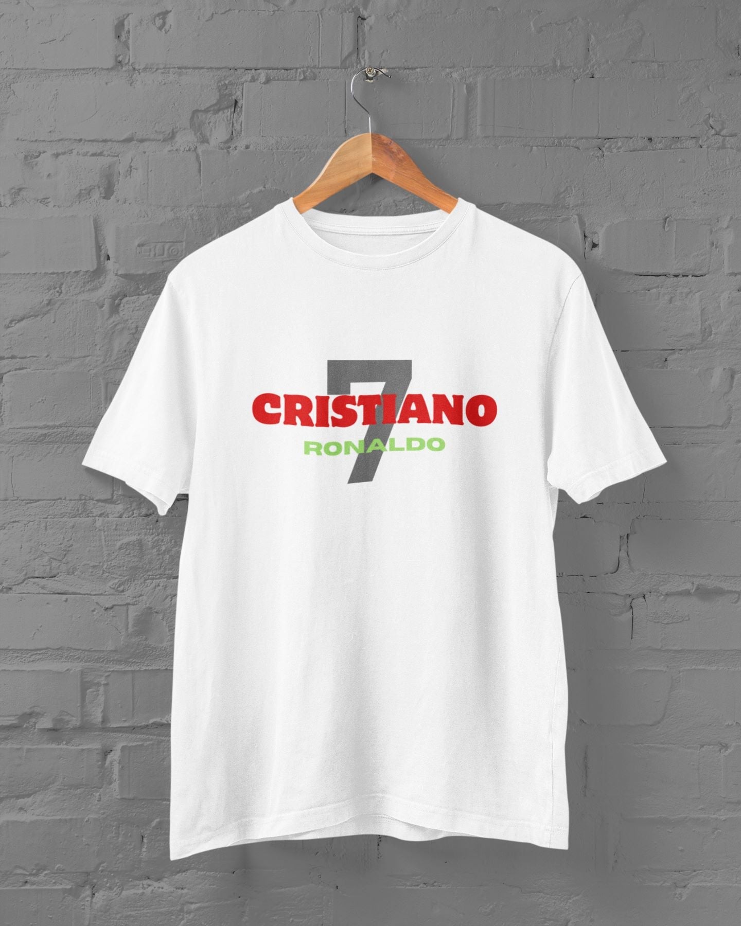 Cristiano Ronaldo CR7 Half Sleeve T-shirt for Men White