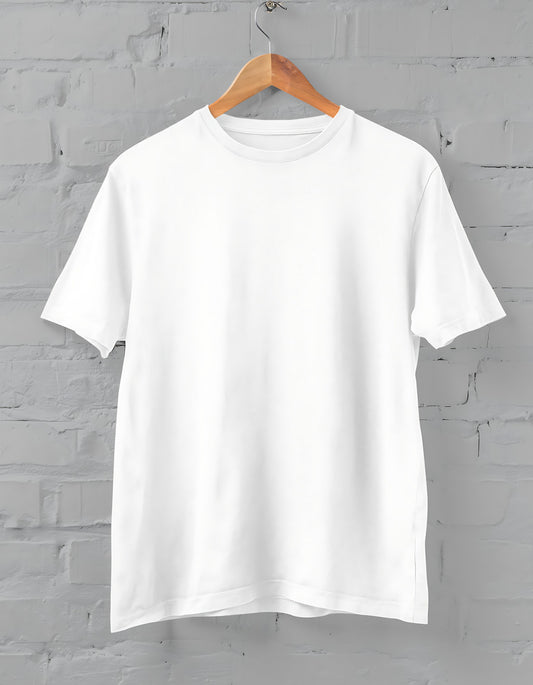 White Half Sleeve T-shirt for Men