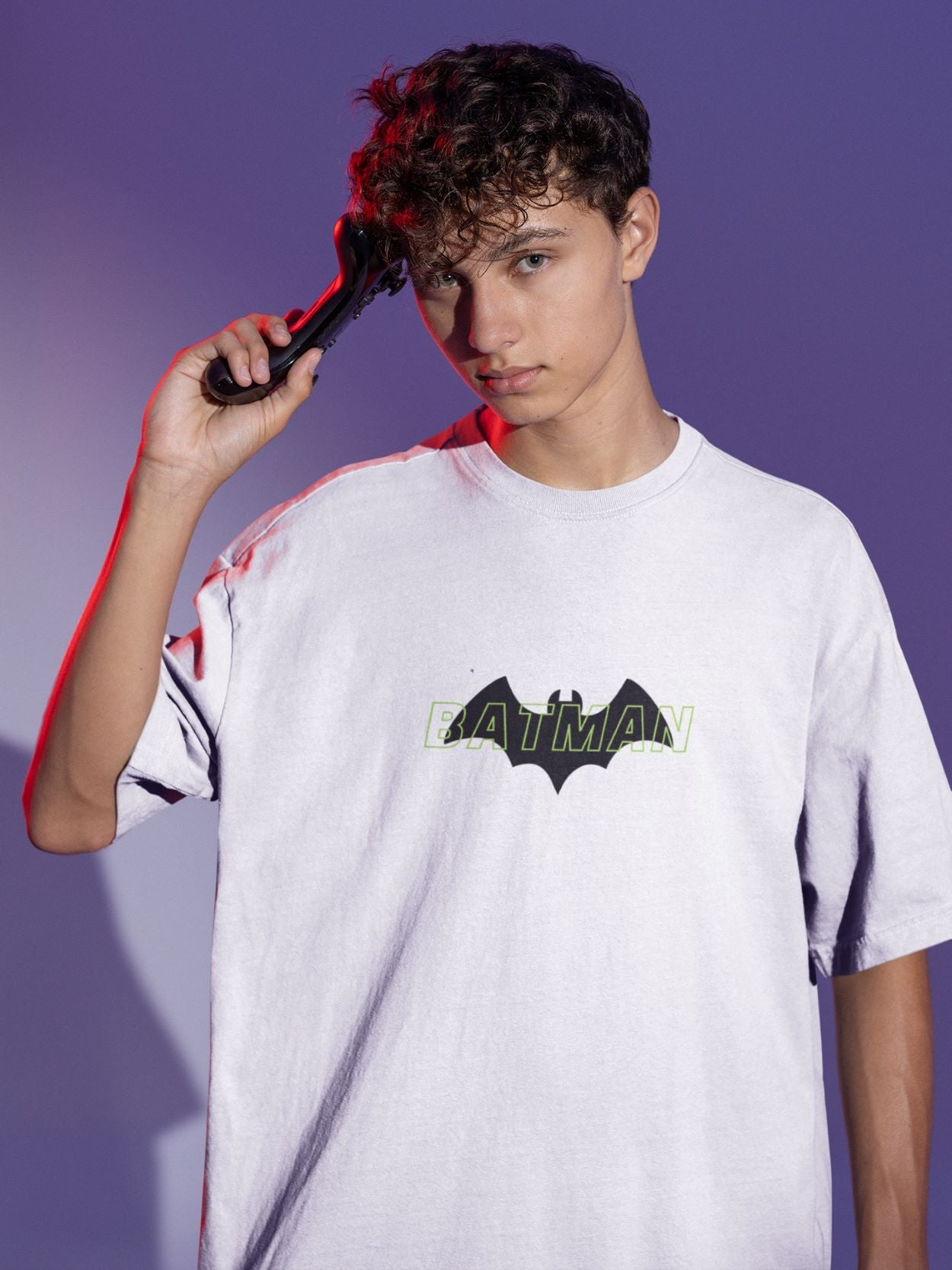 Batman Superhero Oversized T-shirt for Men White