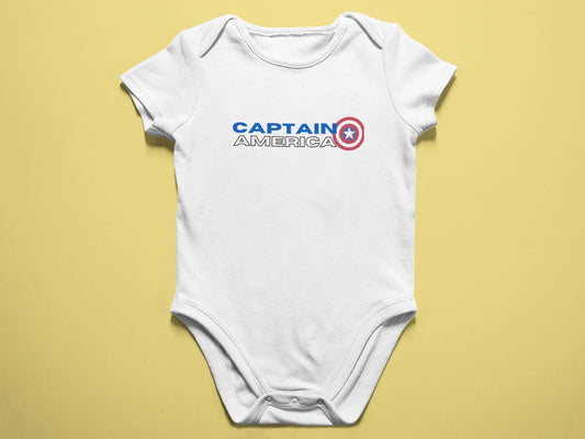 Captain America Kids White Romper for Boy/Girl