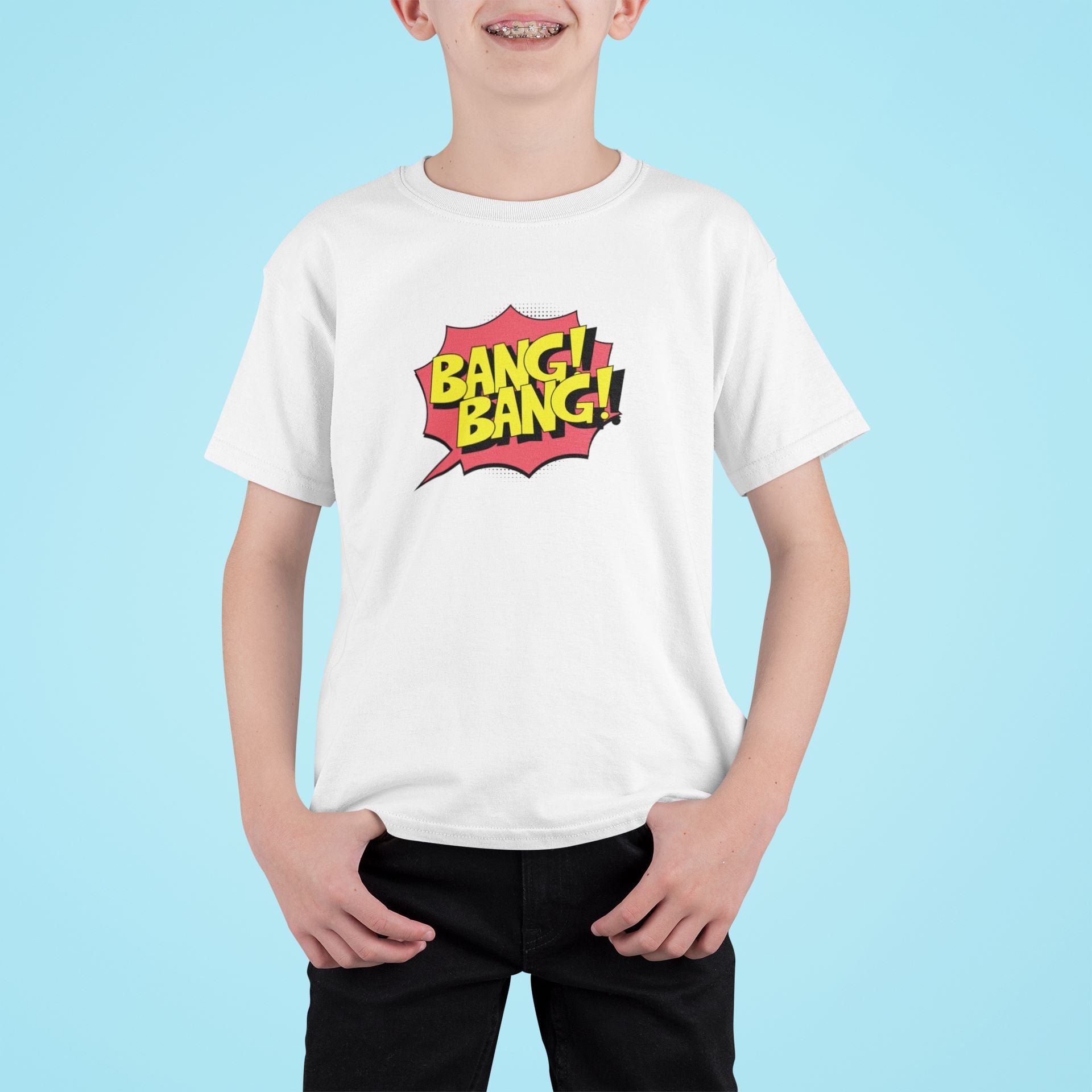 Bang Bang Kid T-shirt for Boys White