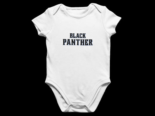 Black Panther Superhero Kid's Romper for Boy/Kid White