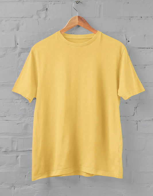 Yellow Half Sleeve T-shirt for Men