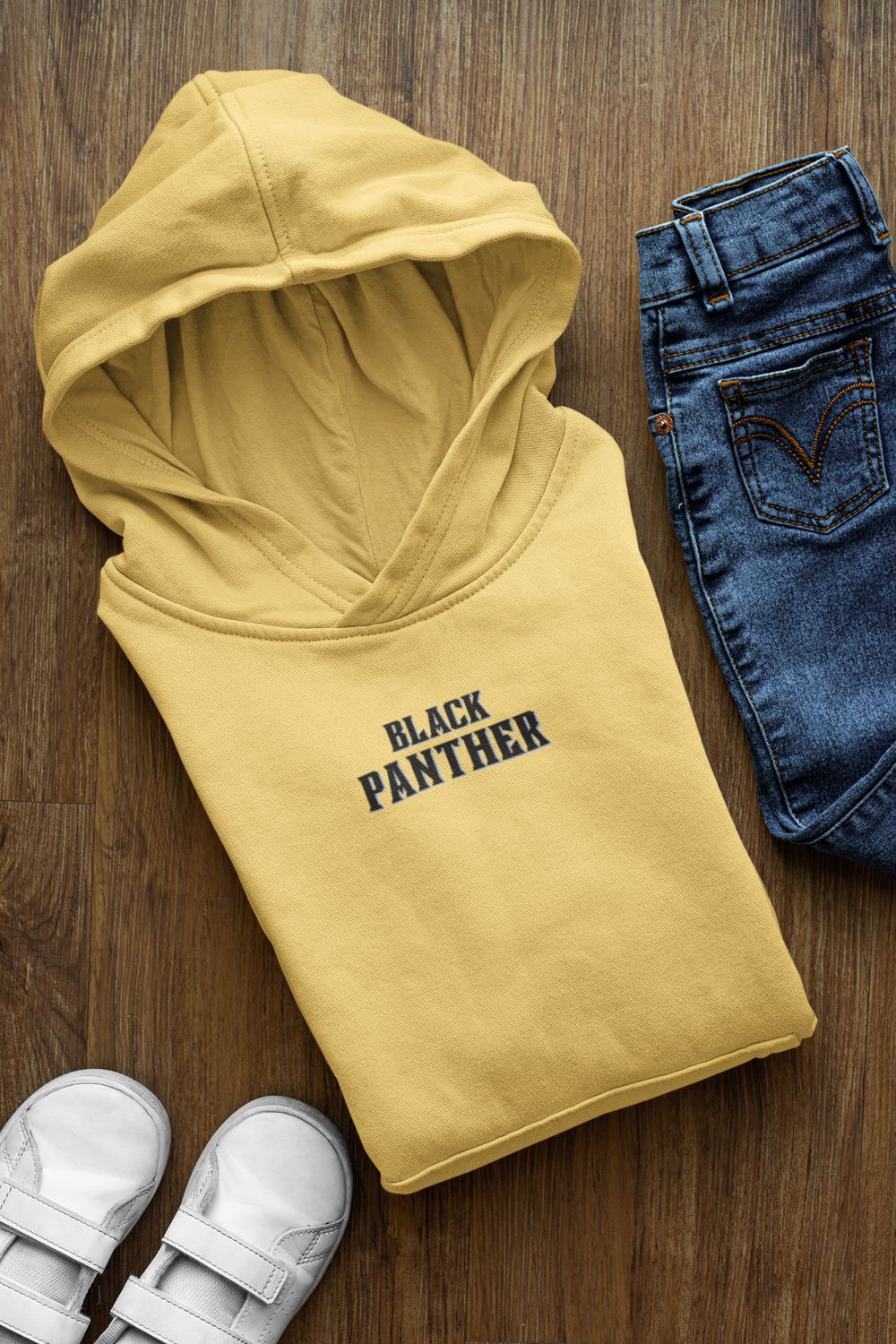 Black Panther Superhero Kid's Hoodie for Boy/Girl Yellow