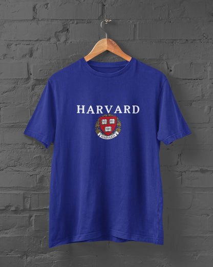 Harvard Half Sleeve T-Shirt for Men Royal Blue