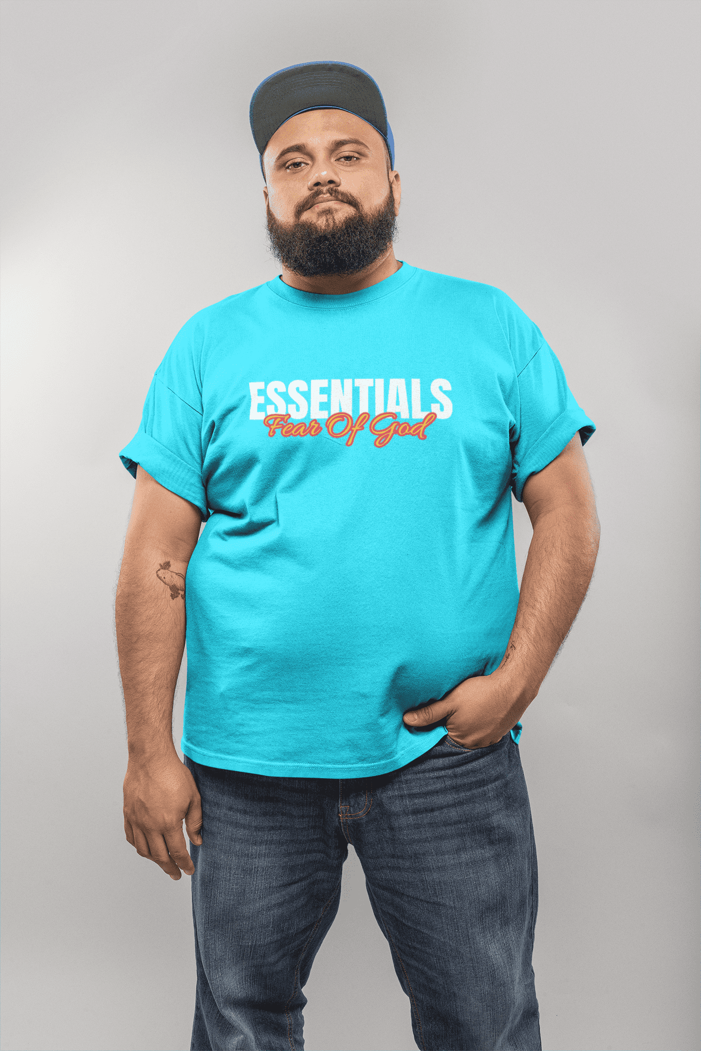 Essentials Plus Size T-Shirt Sky blue