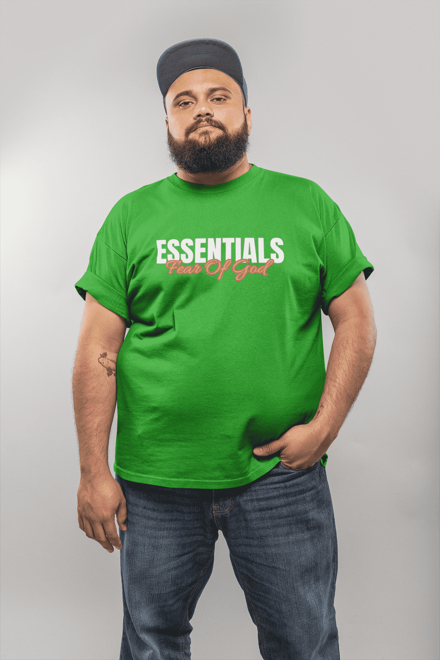 Essentials Plus Size T-Shirt Flag green