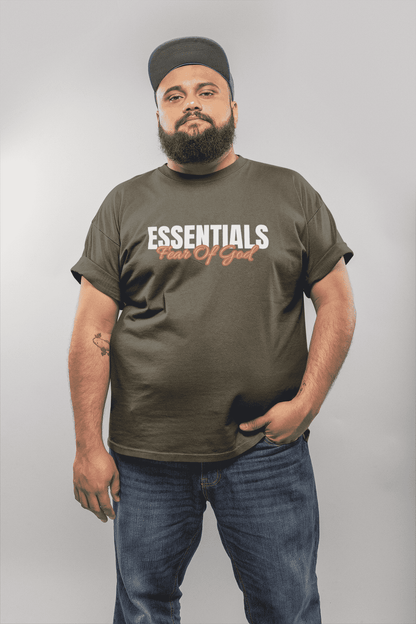 Essentials Plus Size T-Shirt Olive Green